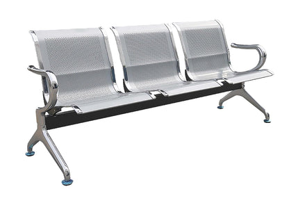 Three Seater Waiting Area Chair Visitor Chair for Airport Hospital Clinic Reception School University College Garden Public Places Visiting Chair