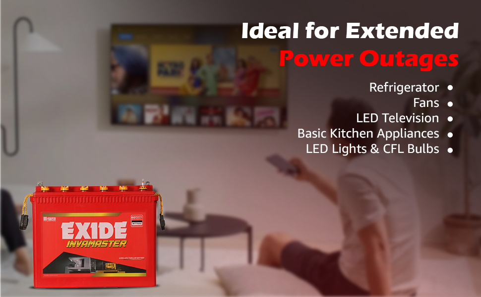 EXIDE INVAMASTER IMTT2000, 12V 200Ah Tall Tubular Inverter Battery for Home and Office with Warranty - 60 Months (36 FOC+24Pro Rata)