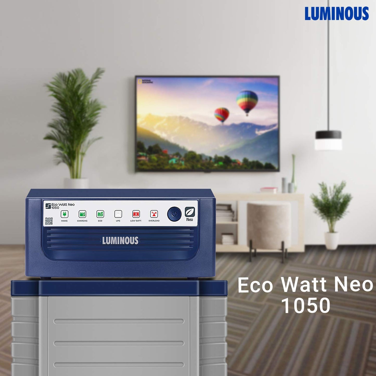 Luminous Eco Watt Neo 1050 Inverter 900VA Square Wave Peak Load 756W
