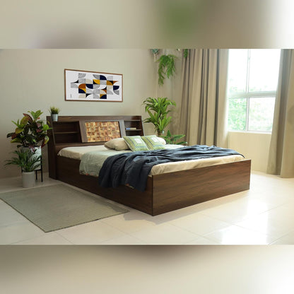 Bowzar King MDF Box Bed Water Resistant Long Lasting Premium Quality EMI Board King Box Bed