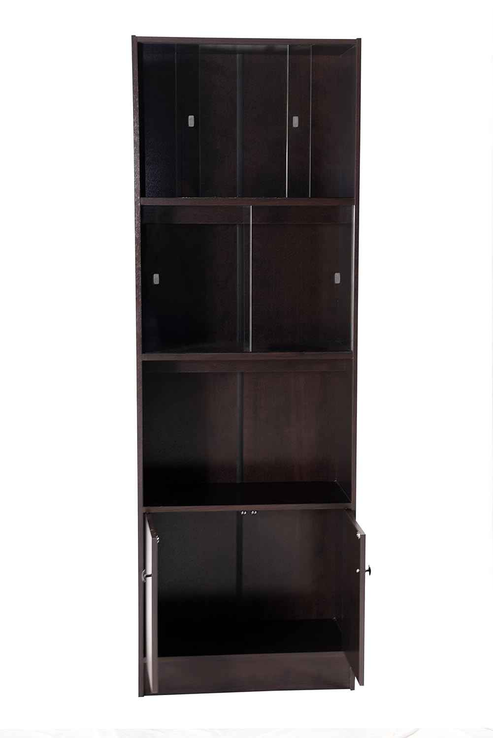 Engineered Wood Book Shelf and Display Unit Cabinet 70X24X11 Inch Wenge