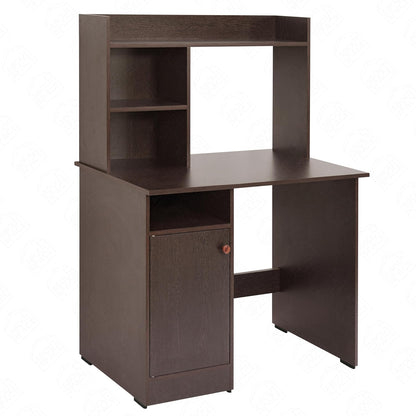 4x2 Feet Height 5 Feet Wenge Wooden Study Table with Hutch & Bottom Storage - Office Desk - Office Table Computer Table