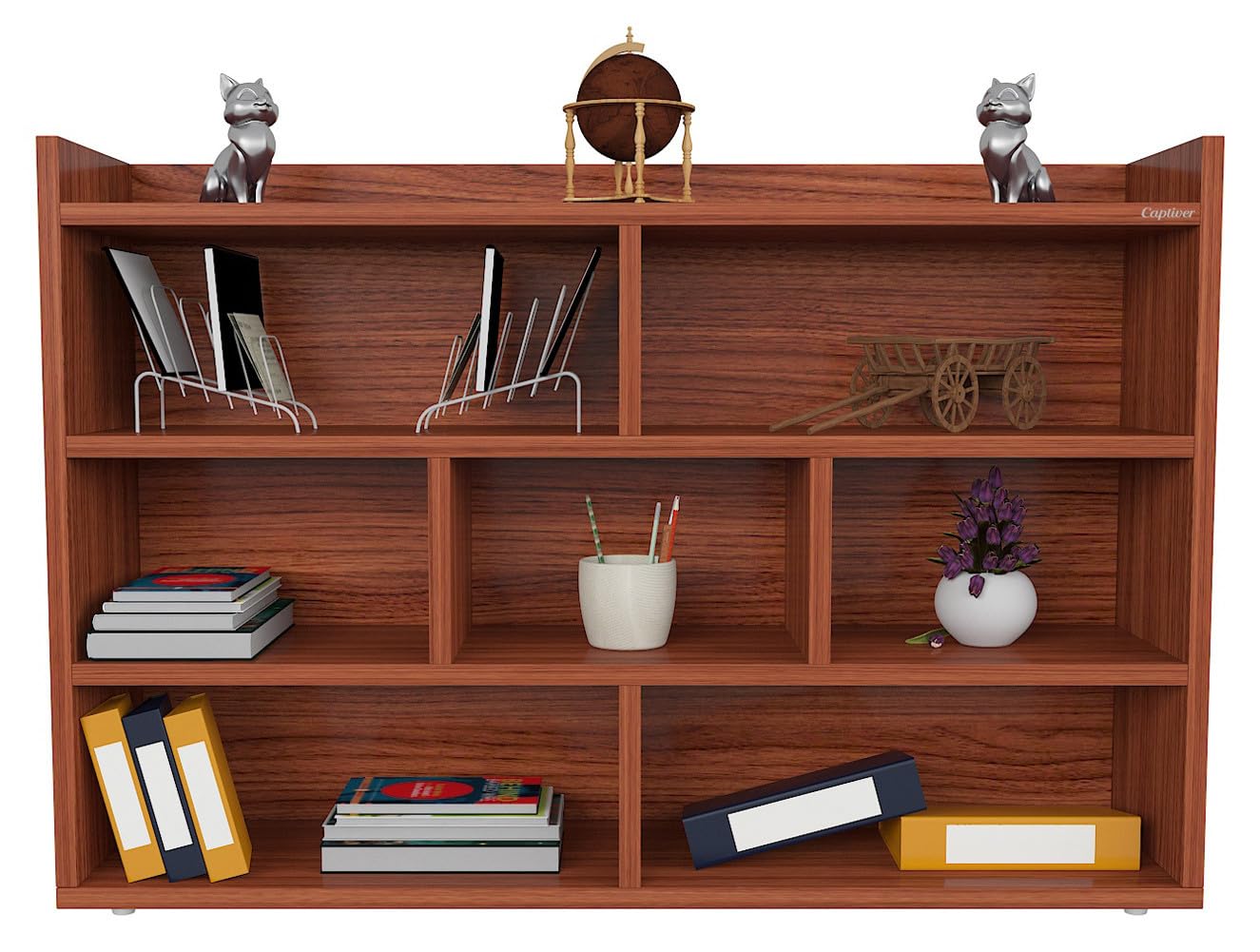 Bookcase with Open Shelf Engineering Wood Bookshelf Bookrack for Home Office and Library