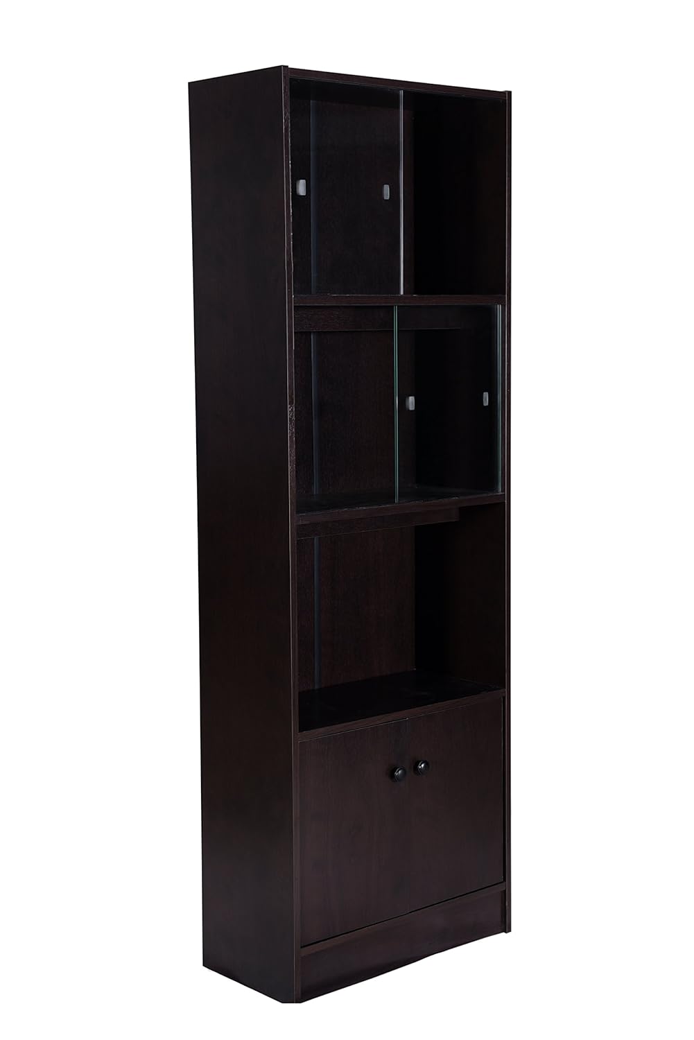 Engineered Wood Book Shelf and Display Unit Cabinet 70X24X11 Inch Wenge