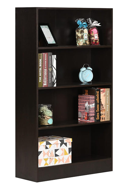 4 Shelf Engineered Wood Book Shelf and Display Unit 54X31X11 Inch Black