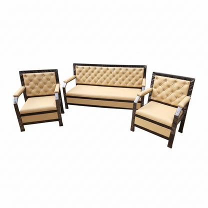 Bowzar Metal Sofa 5 Seater Cream Color