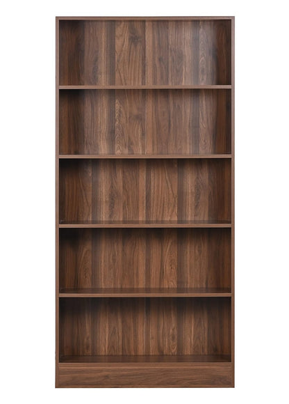5-Shelf Engineered Wood Book Shelf and Display Unit 66X31X11 Inch