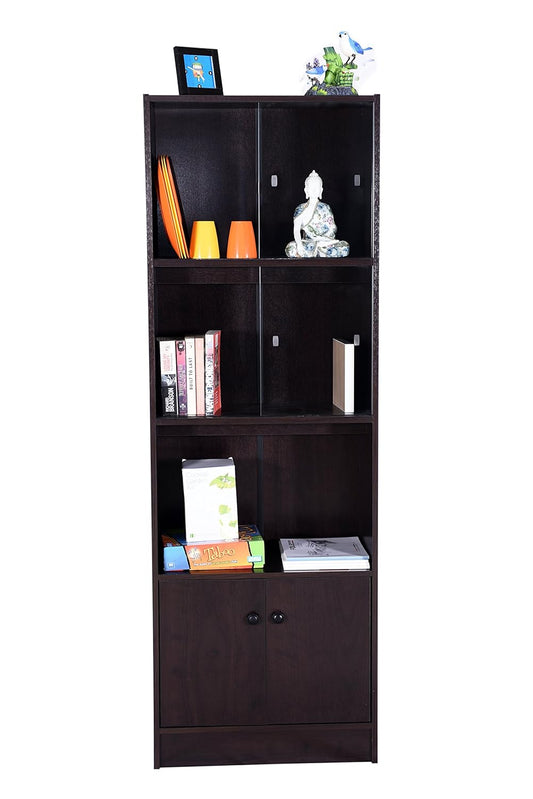 Engineered Wood Book Shelf and Display Unit Cabinet 70X24X11 Inch Wenge