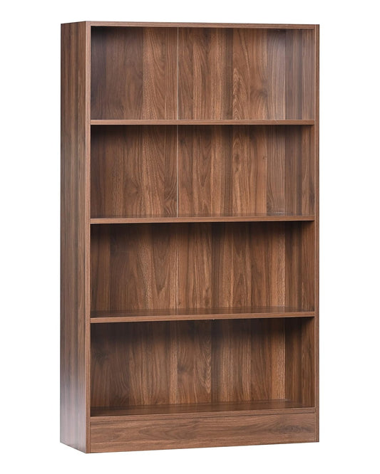 4 Shelf Engineered Wood Book Shelf and Display Unit 54X31X11 Inch