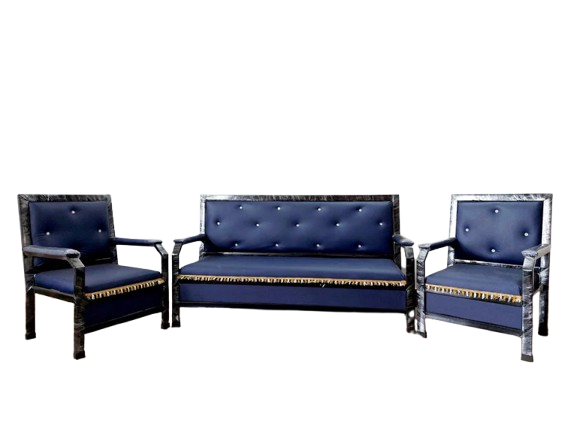 Bowzar Metal Sofa 5 Seater Heavy Quality Navy Blue