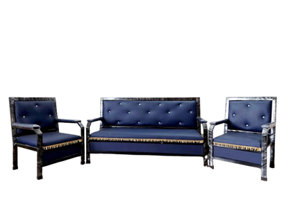 Bowzar Metal Sofa 5 Seater Heavy Quality Navy Blue