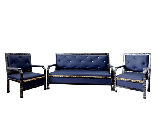 Bowzar Metal Sofa 5 Seater Heavy Quality Navy Blue