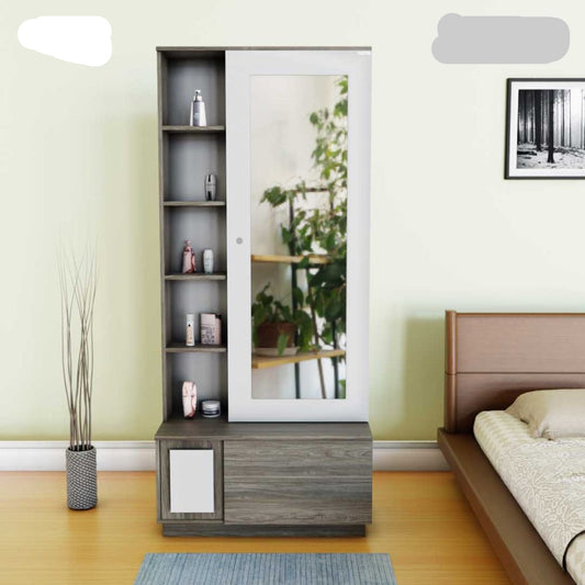Bowzar Engineering Wood Dressing Table Big Mirror