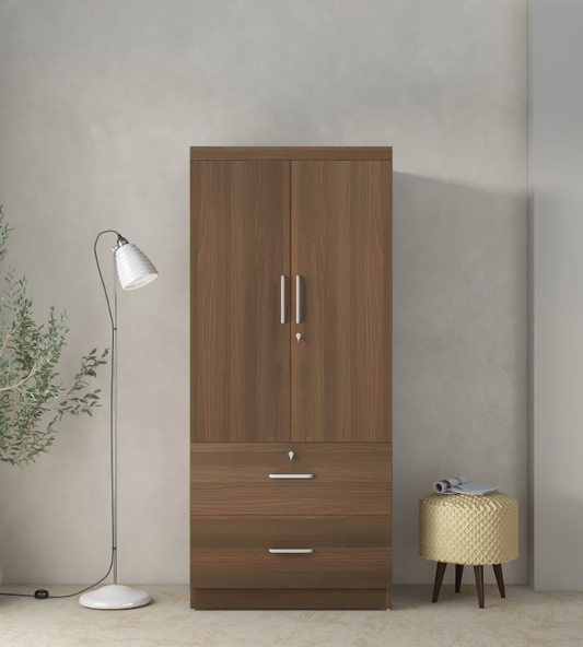 Bowzar 2 Door Wardrobe Almirah With 2 Drawer 2 Door Almirah
