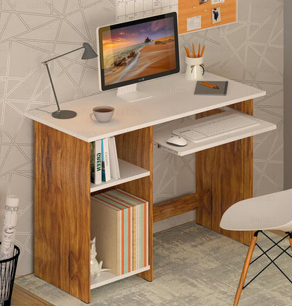 Bowzar L40XW18XH30 Small Modern Writing Desk for Home Office, Bedroom, or Living Room