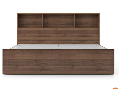 Bowzar King Box Bed Size 6X6.5 Feet Box Bed Engineering Wood With Headrest Board King Box Bed