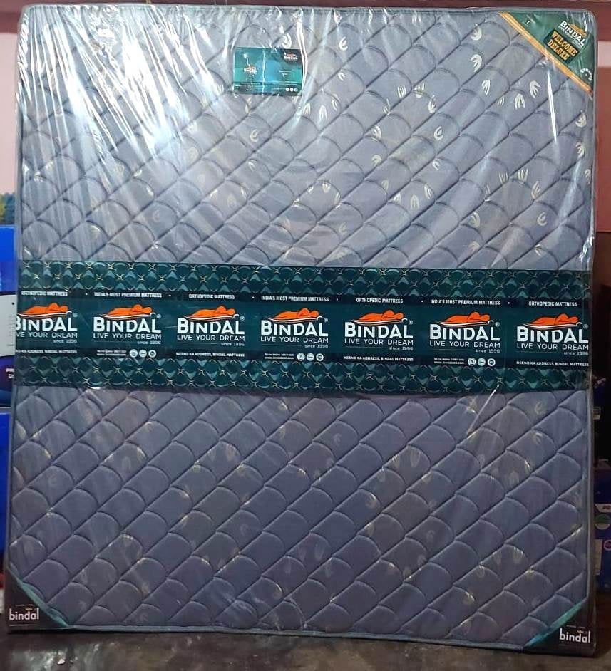 Bindal Welcome Delux Queen 60X78 Inch Thickness 4 Inch Mattress - Bowzar - 