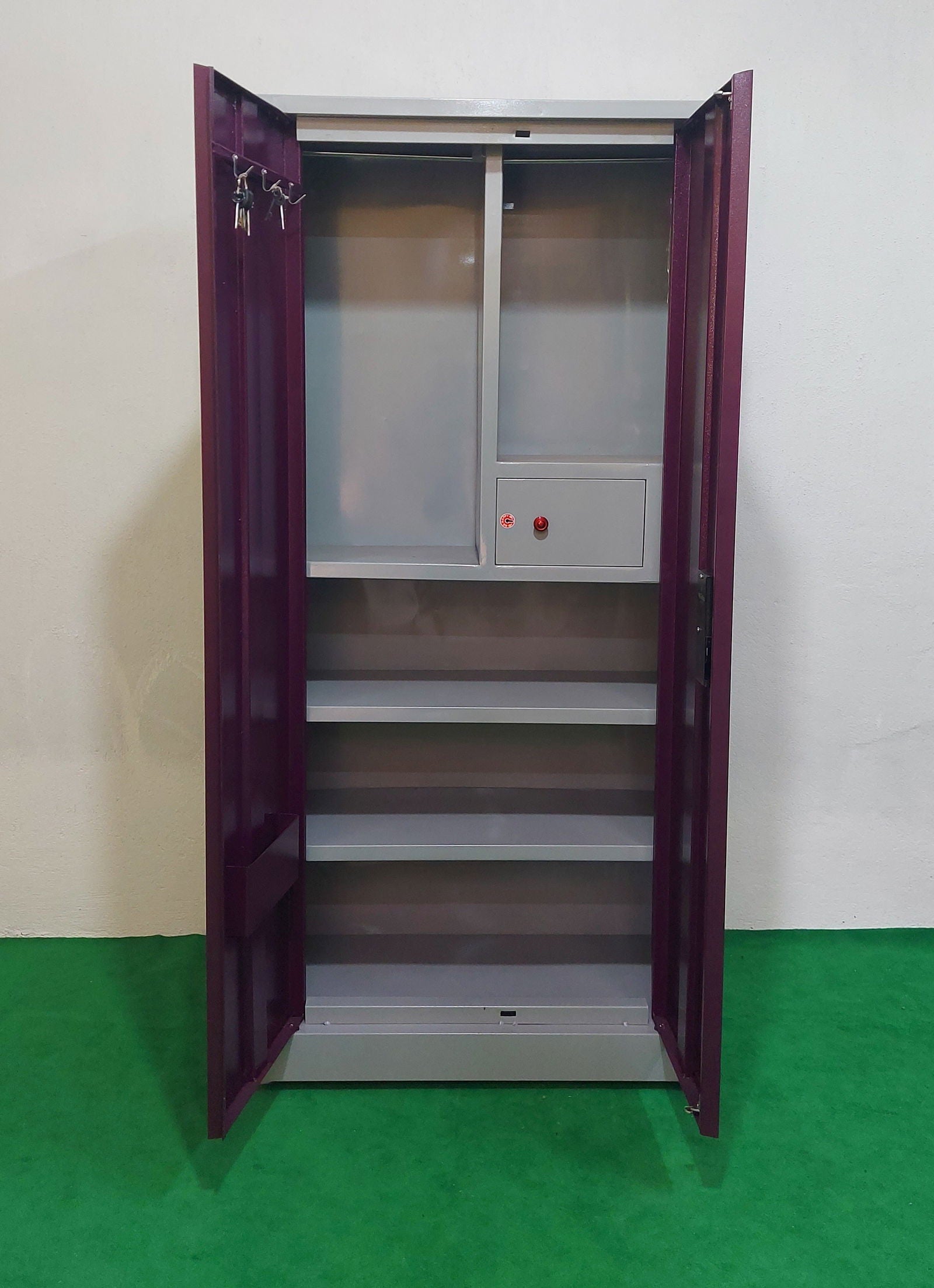 Bowzar 24 Gauge 2 Door Almirah with Maruti Lock Violet Pink - Bowzar - 