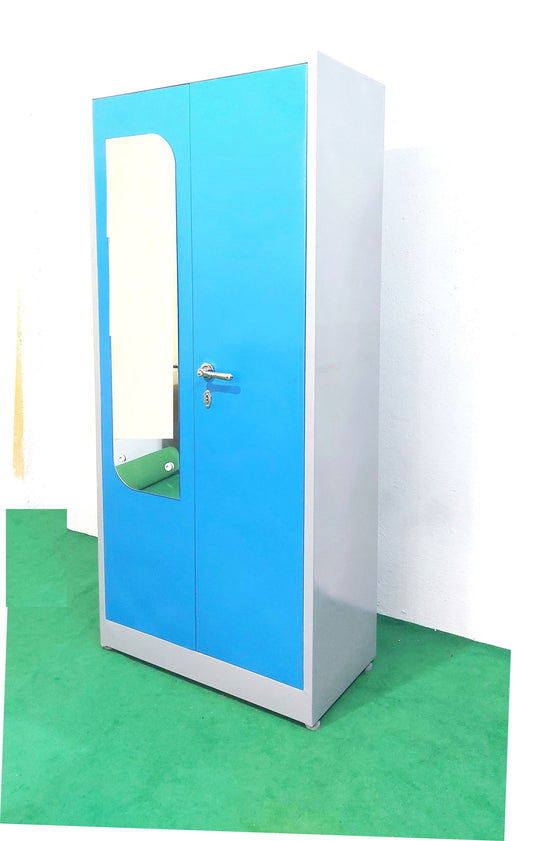Bowzar 24 Gauge 2 Door Steel Almirah Standard Lock Sky Blue - Bowzar - 