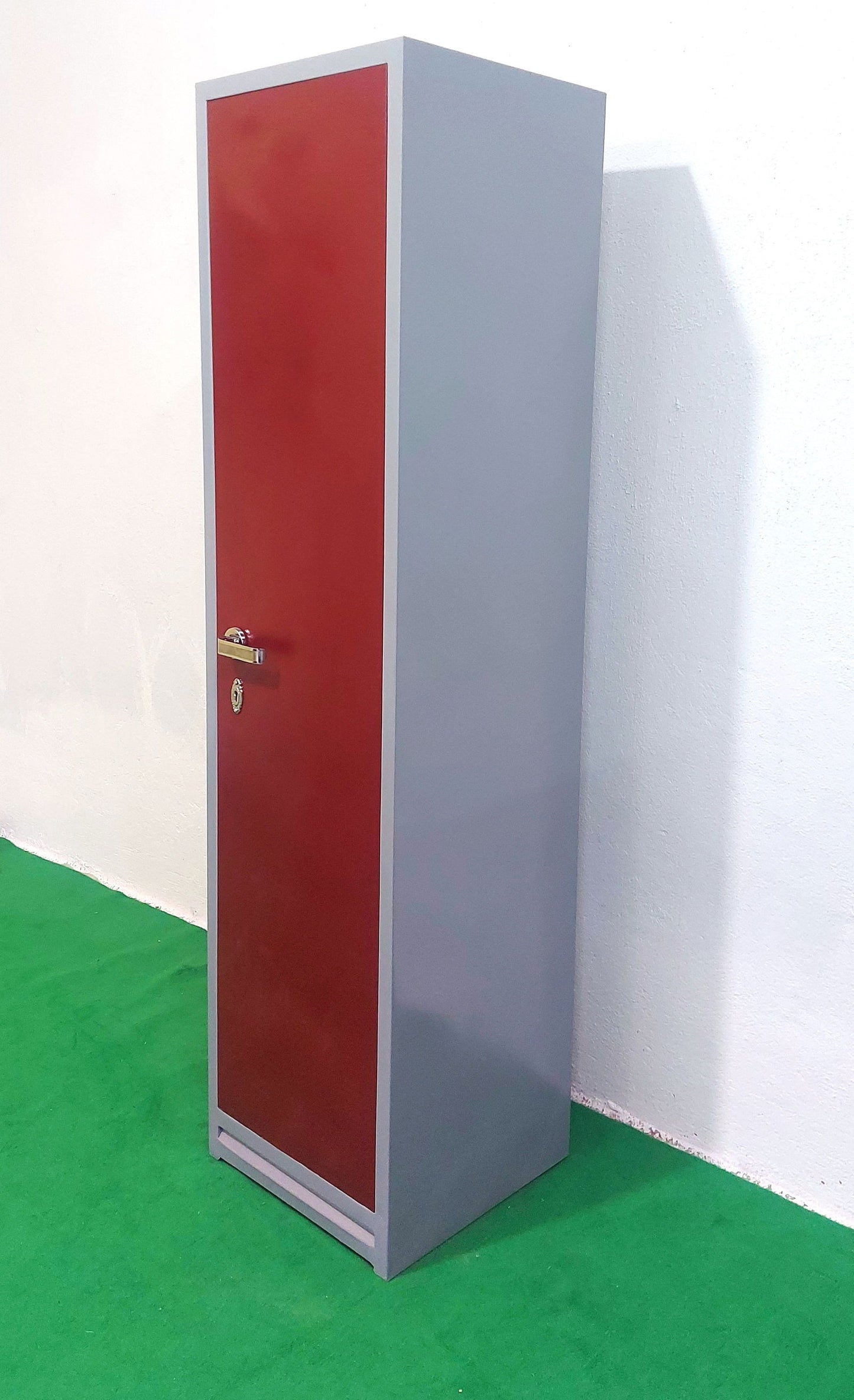 Bowzar 24 Gauge Single Door Steel Almirah Maroon - Bowzar - 