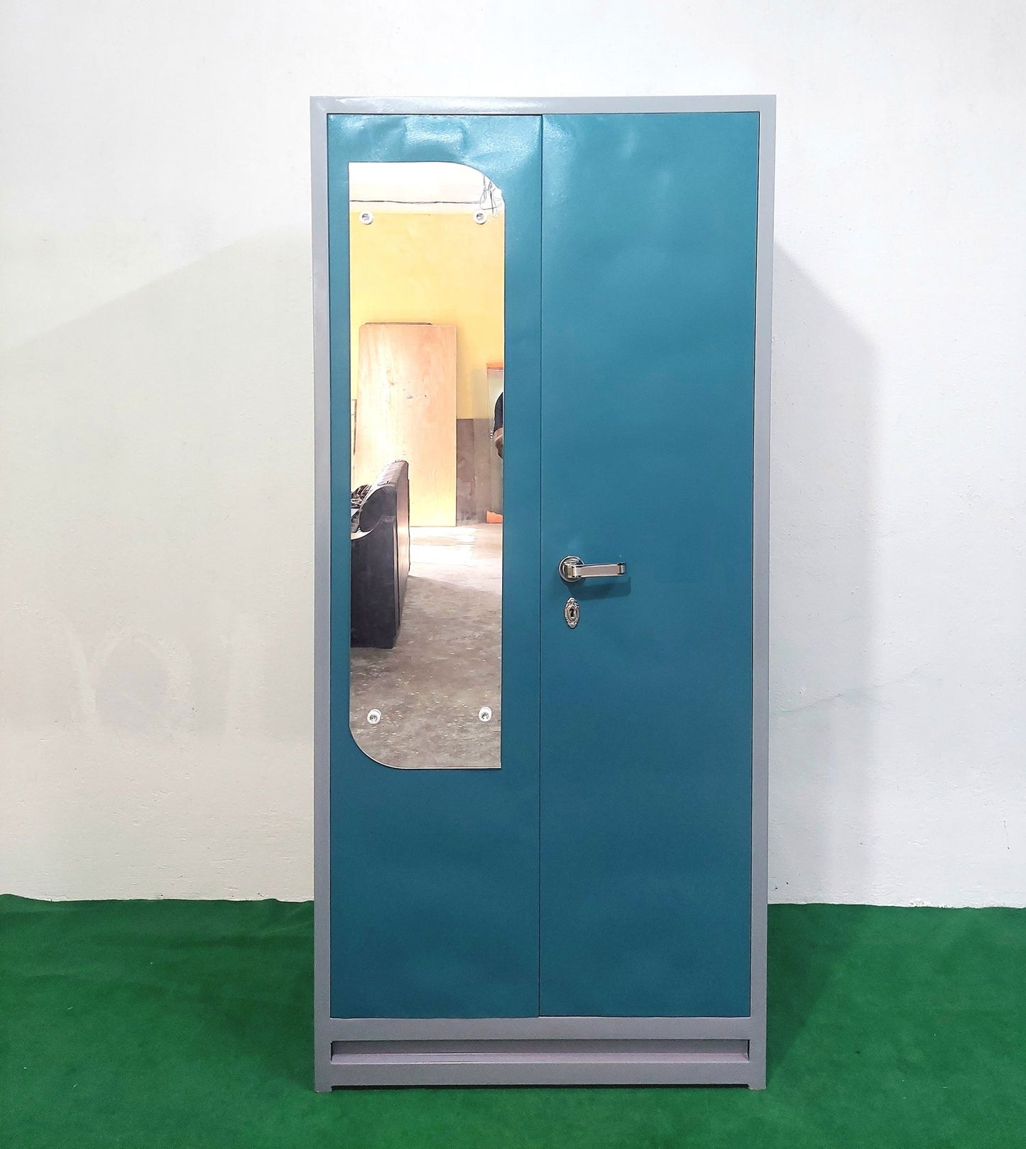 Bowzar 26 Gauge 2 Door Steel Almirah Light Weight Teal - Bowzar - 