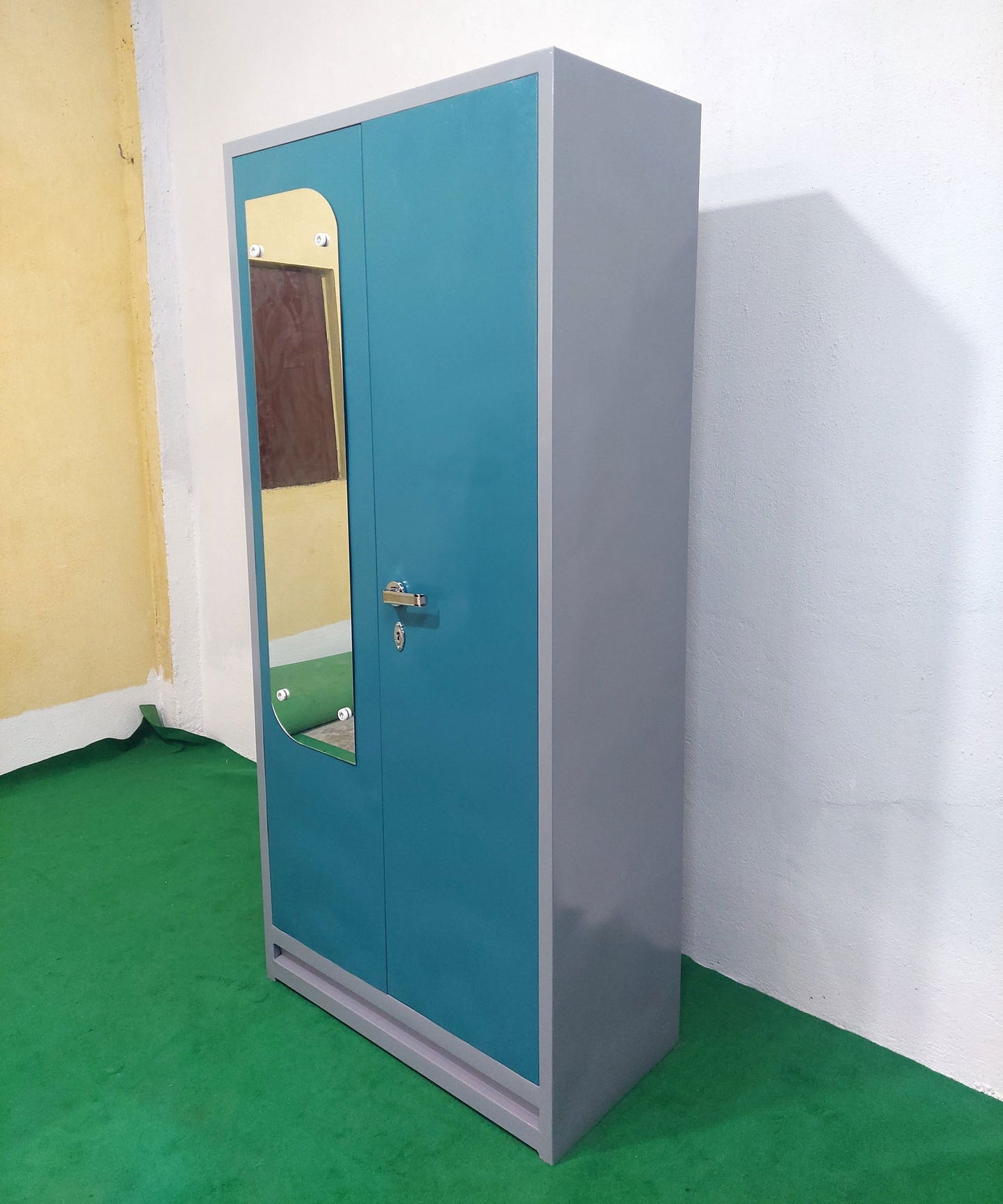 Bowzar 26 Gauge 2 Door Steel Almirah Light Weight Teal - Bowzar - 