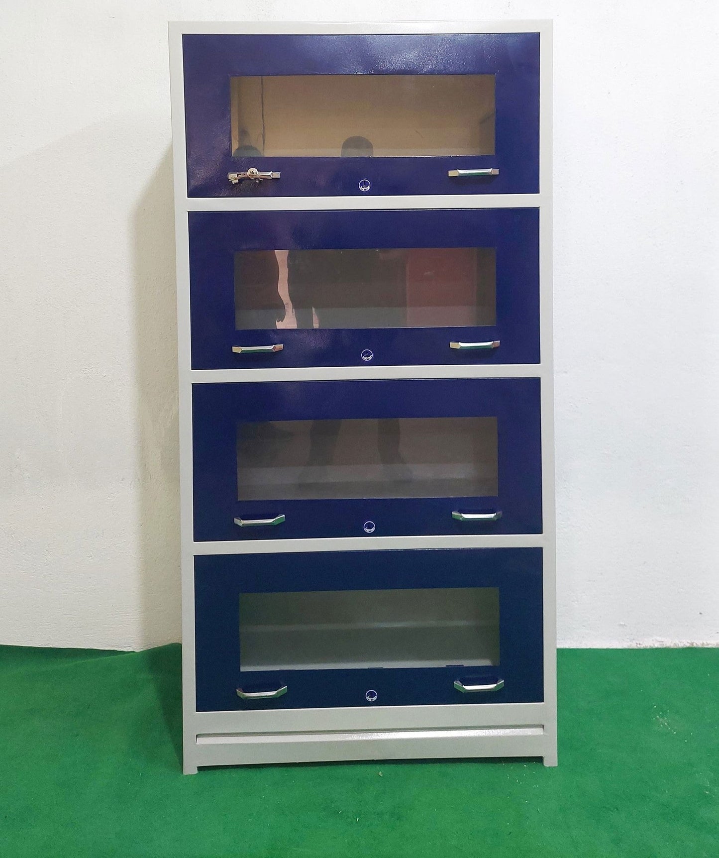 Bowzar 26 Gauge Steel Bookshelf Rack Light Weight Navy Blue - Bowzar - 