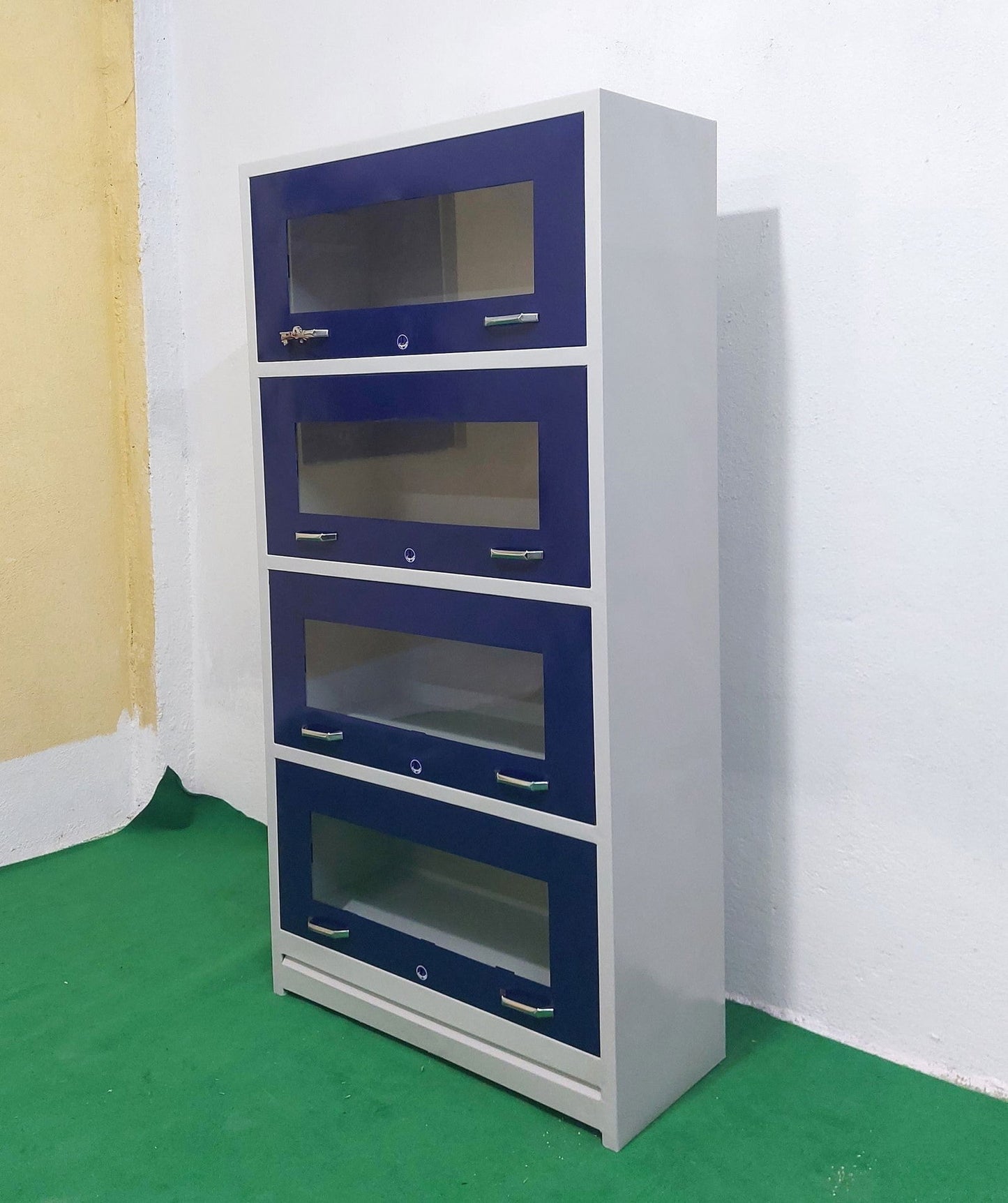 Bowzar 26 Gauge Steel Bookshelf Rack Light Weight Navy Blue - Bowzar - 