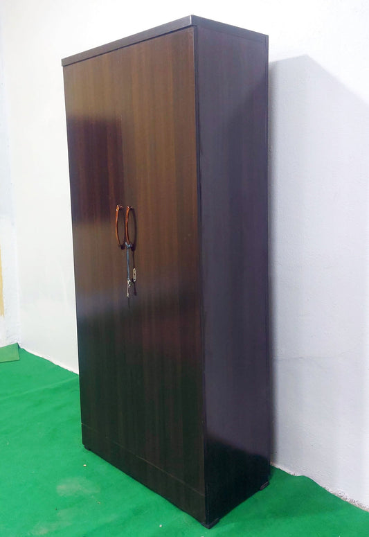 Bowzar 2 Door Woodbase Engineerng Board Almirah Wardrobe Dark Brown