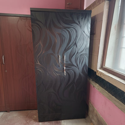 Bowzar 2 Door Wooden Almirah Wardrobe Black Nagin - Bowzar - 