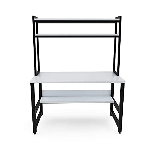 Bowzar 3 Tier Engineered Wood Desk for Computer Office Home Study Table - Bowzar - 