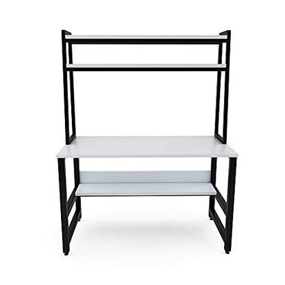 Bowzar 3 Tier Engineered Wood Desk for Computer Office Home Study Table - Bowzar - 