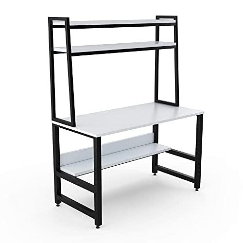 Bowzar 3 Tier Engineered Wood Desk for Computer Office Home Study Table - Bowzar - 