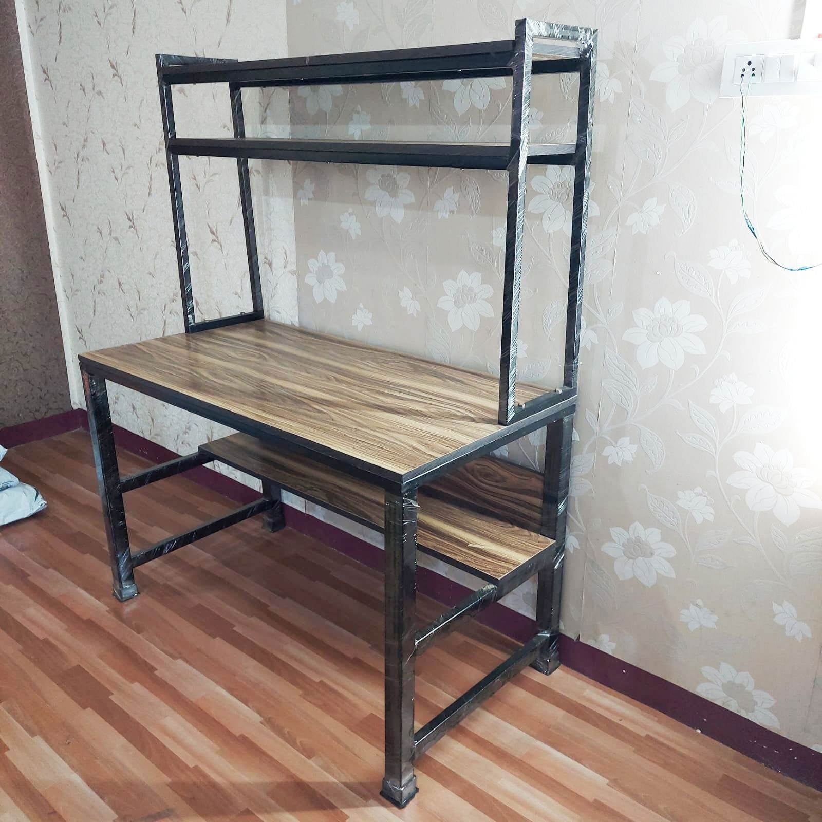 Bowzar 3 Tier Engineered Wood Desk for Computer Office Home Study Table - Bowzar - 