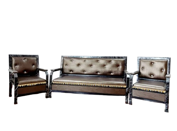 Bowzar 5 Seater Metal Sofa Premium Quality Long Lasting Metallic Golden