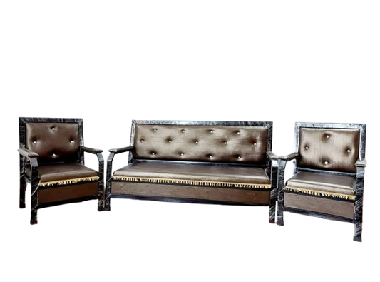 Bowzar 5 Seater Metal Sofa Premium Quality Long Lasting Metallic Golden