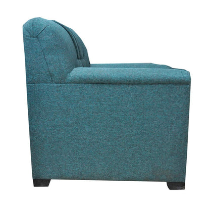 Bowzar 5 Seater Sofa Set With 2 Puffy Premium Fabric and High Density Foam Teal - Bowzar - 