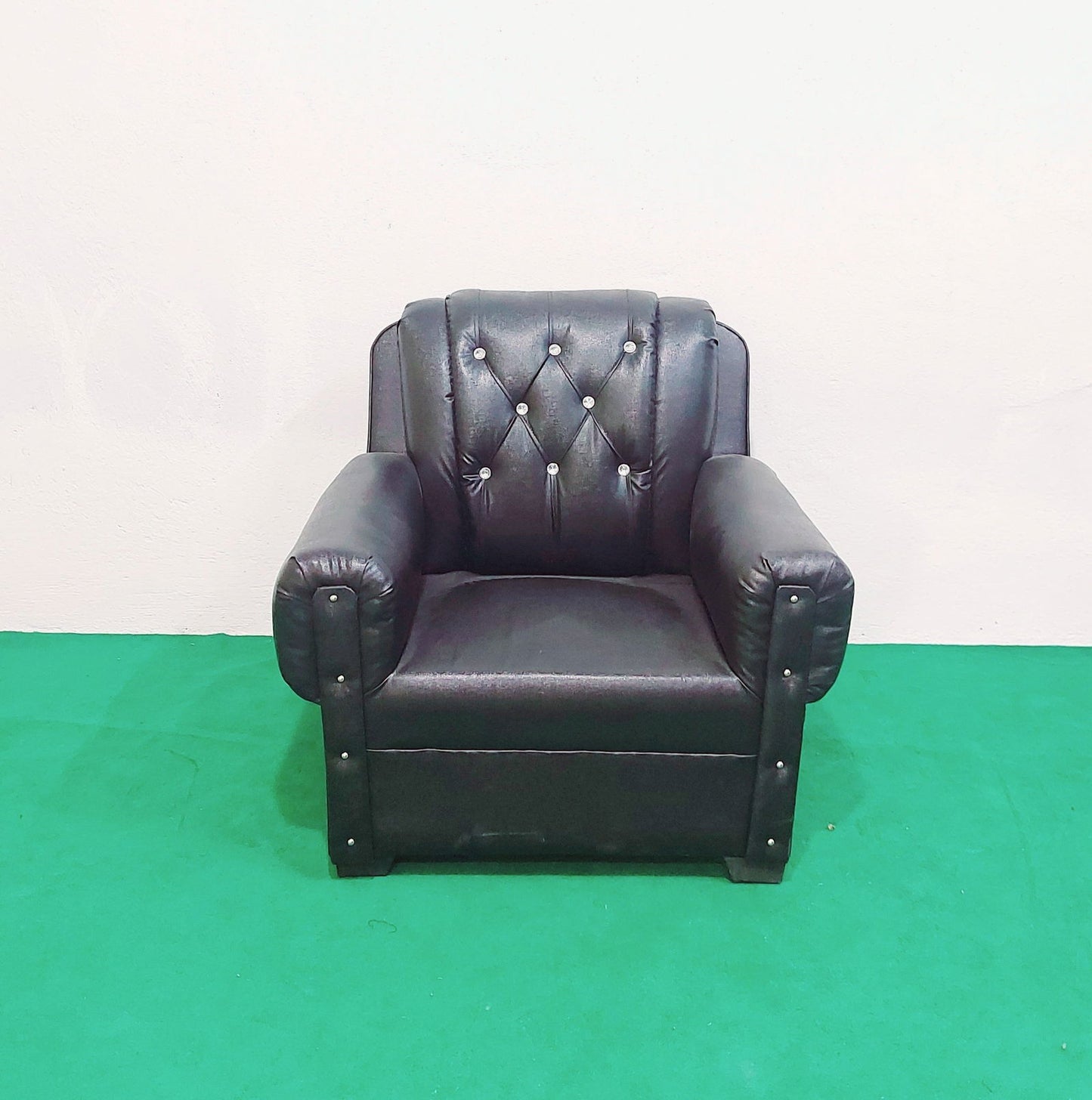 Bowzar 5 Seater Wooden Sofa Good Quality Ritu Model Black - Bowzar - 