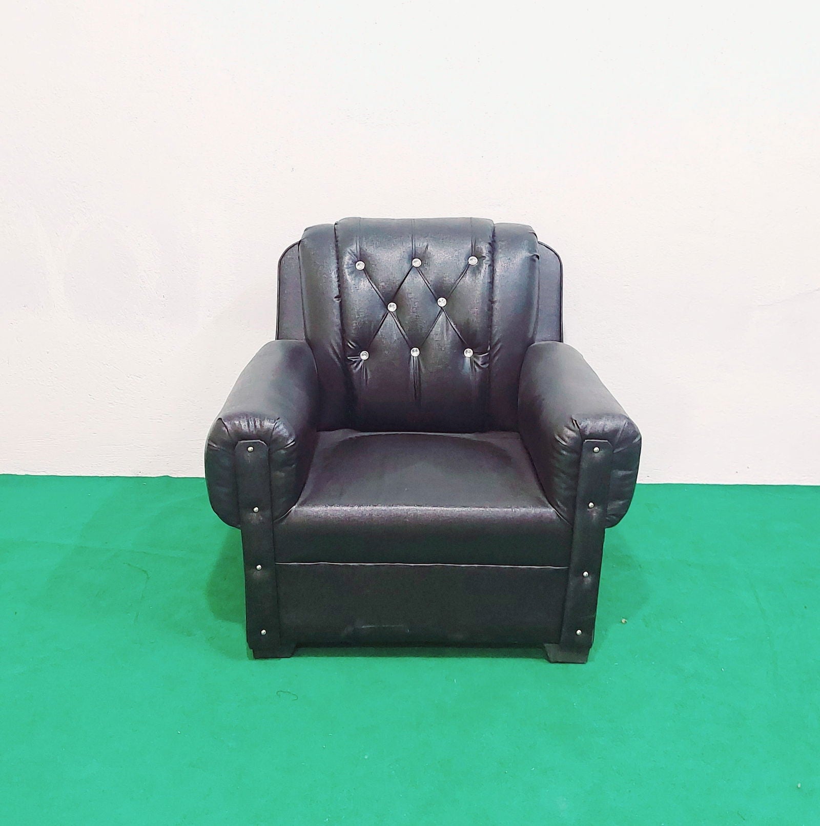 Bowzar 5 Seater Wooden Sofa Good Quality Ritu Model Black - Bowzar - 