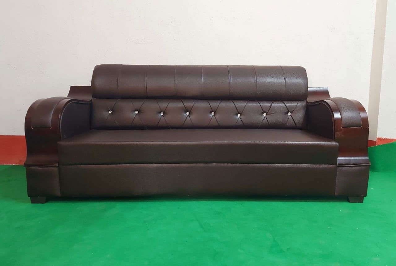 Bowzar 5 Seater Wooden Sofa Malaysian Coffee Design 2 - Bowzar - 