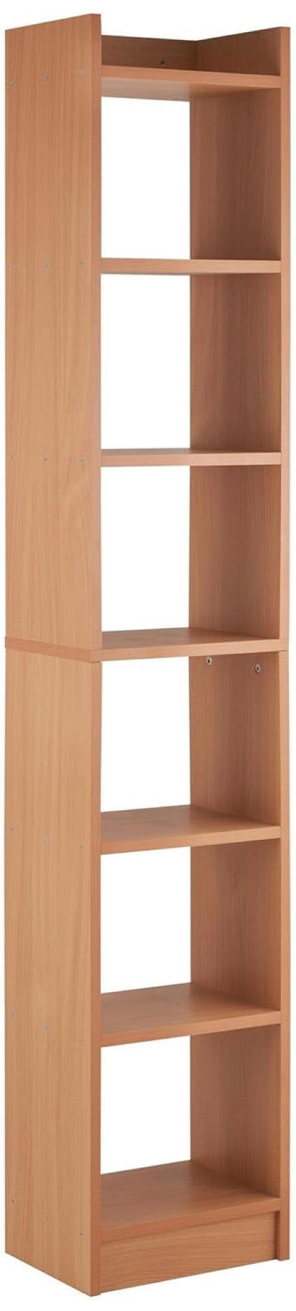 Bowzar 6 Layer Engineered Wood Bookshelf Multipurpose Home Decor Storage Rack Showcase Organizer for Living Room, Kitchen, Bedroom, Office Beige - Bowzar - 