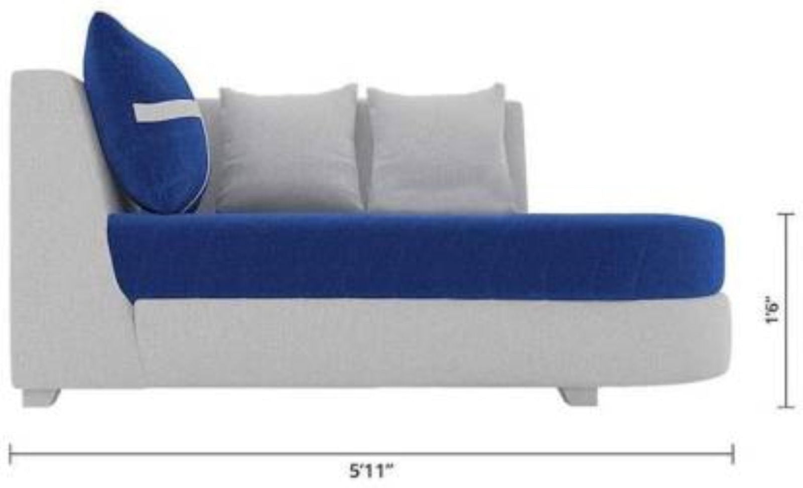 Bowzar 8 Seater Sofa Set, 2 Ottoman, 6 pillow With Coffee Table Fabric 8 Seater Sofa  (Finish Color - Blue & White - Bowzar - 