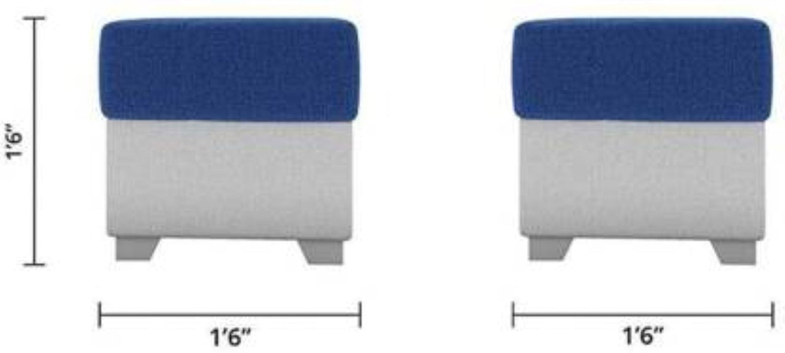 Bowzar 8 Seater Sofa Set, 2 Ottoman, 6 pillow With Coffee Table Fabric 8 Seater Sofa  (Finish Color - Blue & White - Bowzar - 