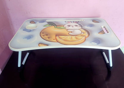 Bowzar Bed Table Study Table Folding with Cup Holder - Bowzar - 