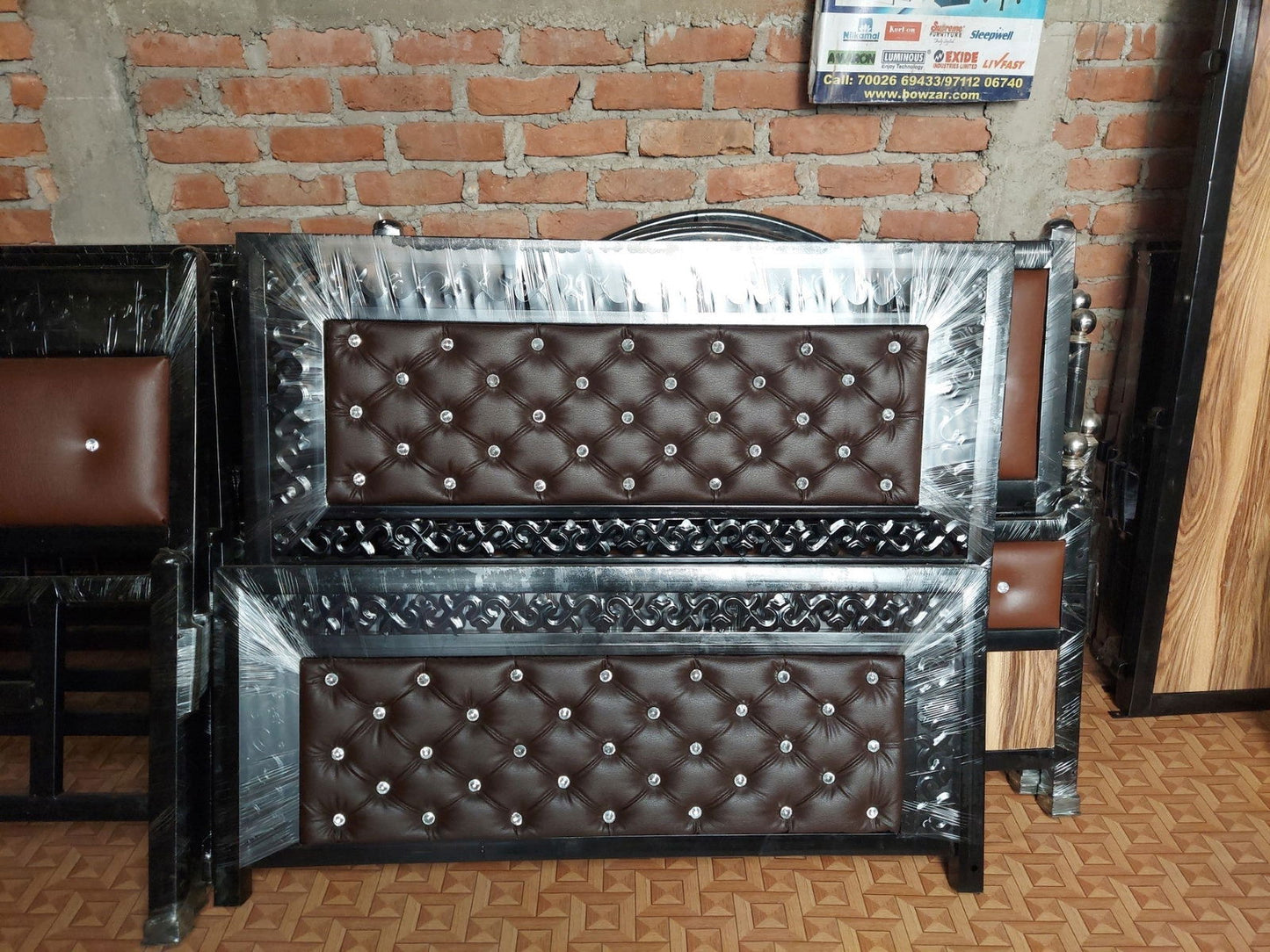 Bowzar Box Bed Double Size 4X6.5 Feet Coffee - Bowzar - 