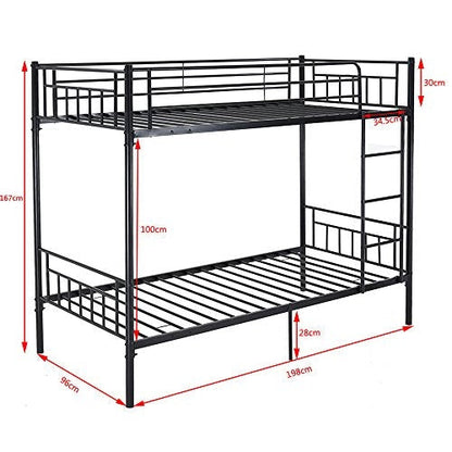 Bowzar Bunk Bed Metal Iron Bed Frame Twin Sleeper Double Decker Bed - Bowzar - 