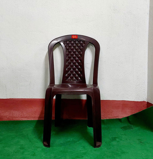 Bowzar Captain Plastic Chair Without Handle Coffee - Bowzar - 