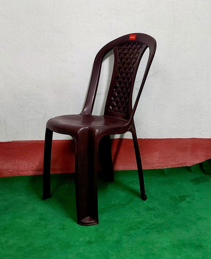 Bowzar Captain Plastic Chair Without Handle Coffee - Bowzar - 