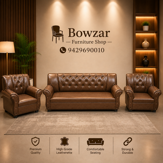 Bowzar Premium Sofa 5 Seater 1+1+3 Sofa Set