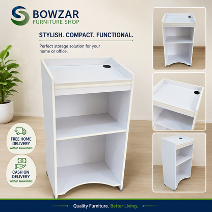Bowzar Modern Compact Podium / Multi-Purpose Storage Stand